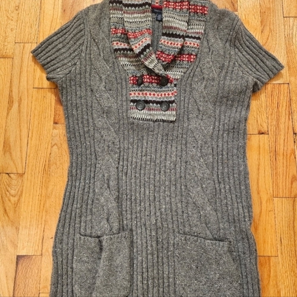 TOMMY HILFIGER Light Grey Sweater Dress (Size L)